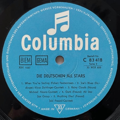 V.A.(JOKI FREUND, HANS KOLLER etc..) / DIE DEUTSCHEN ALL STARS