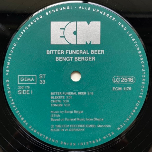 BENGT BERGER / BITTER FUNERAL BEER