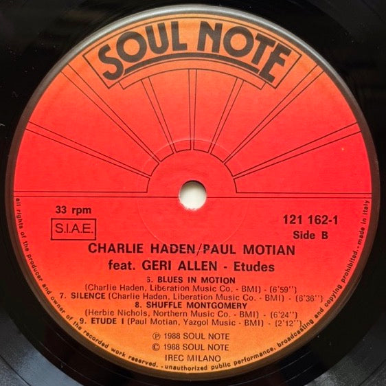 CHARLIE HADEN, PAUL MOTIAN feat. GERI ALLEN / ETUDES