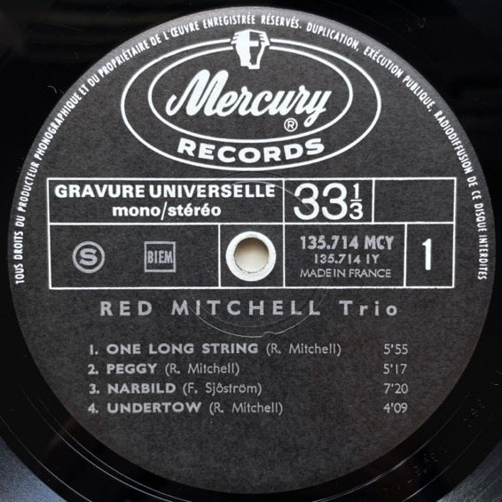 RED MITCHELL TRIO / ONE LONG STRING