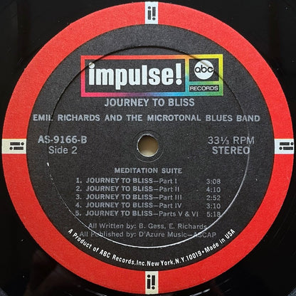 EMIL RICHARDS & THE MICROTONAL BLUES BAND / JOURNEY TO BLISS - US Impulse Original