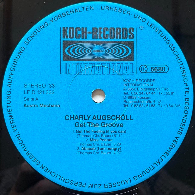 CHARLY AUGSCHOLL / GET THE GROOVE! - German Koch Original