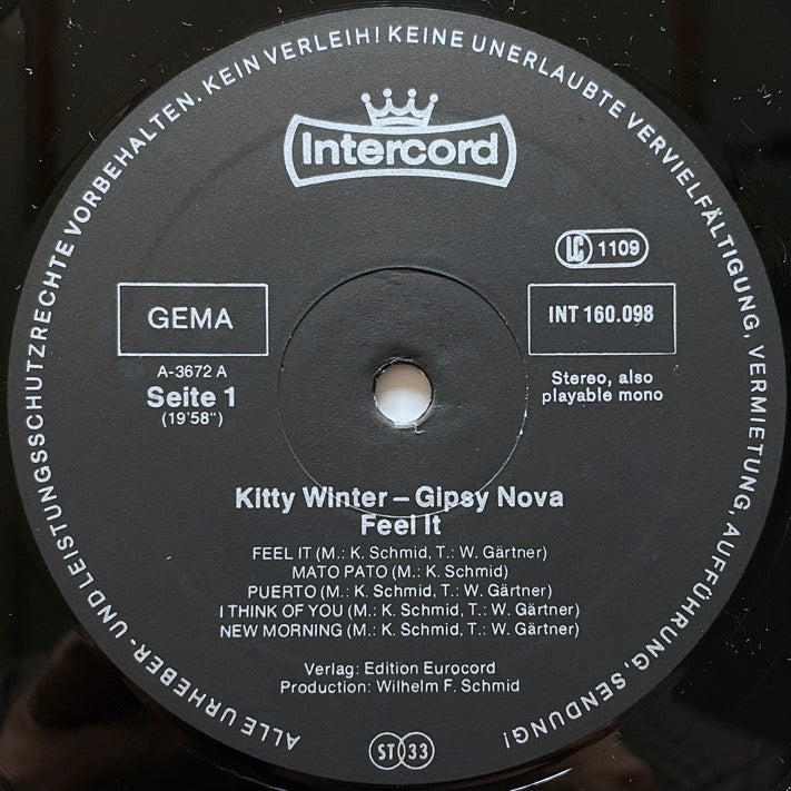 KITTY WINTER GIPSY NOVA / FEEL IT - German Intercord Original