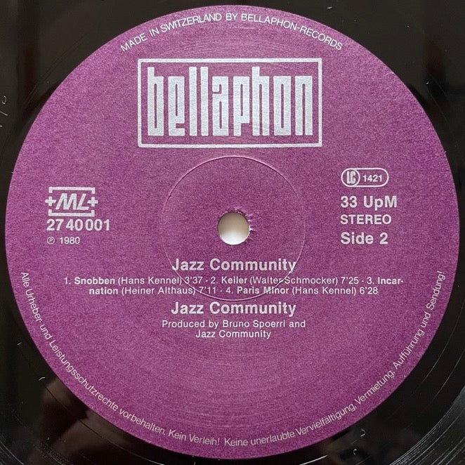 JAZZ COMMUNITY - Swiss Bellaphon Original