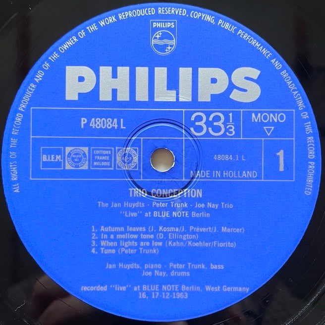 JAN HUYDTS / TRIO CONCEPTION - Dutch Philips Mono Original