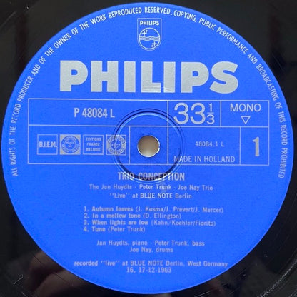 JAN HUYDTS / TRIO CONCEPTION - Dutch Philips Mono Original