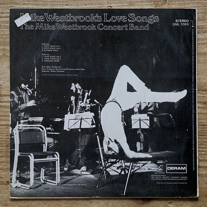MIKE WESTBROOK CONCERT BAND / LOVE SONGS - UK Deram Original