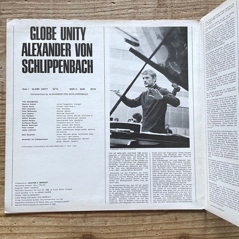 ALEXANDER VON SCHLIPPENBACH / GLOBE UNITY - German Saba original