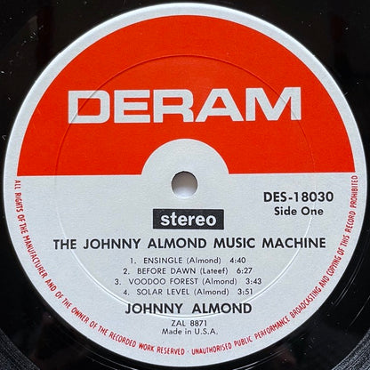 JOHNNY ALMOND MUSIC MACHINE / PATENT PENDING - U.S. Deram/London