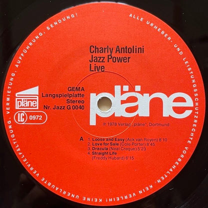 CHARLY ANTOLINI JAZZ POWER / LIVE - German Plane Original