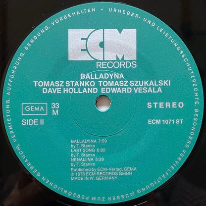TOMASZ STANKO / BALLADYNA - German ECM Original