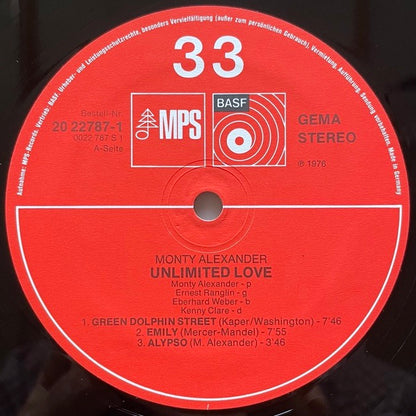MONTY ALEXANDER / UNLIMITED LOVE - German MPS/BASF Original