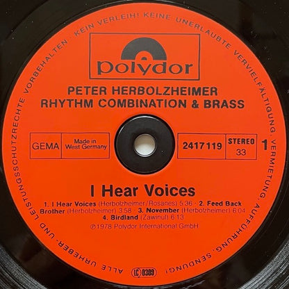PETER HERBOLZHEIMER RHYTHM COMBINATION & BRASS / I HEAR VOICES - German Polydor original