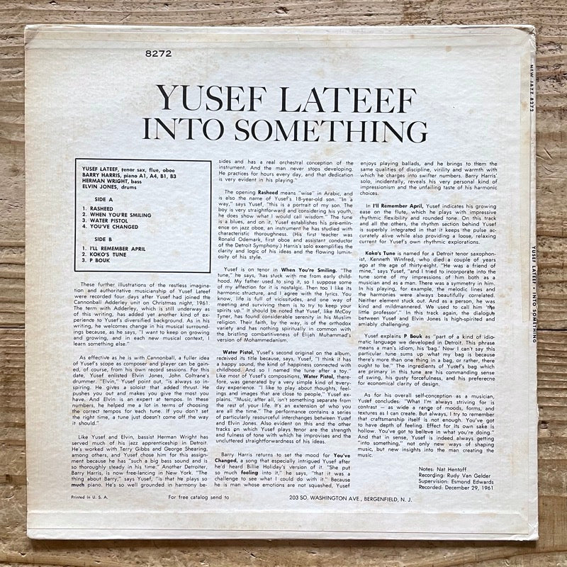 YUSEF LATEEF / INTO SOMETHING - US Prestige VAN GELDER