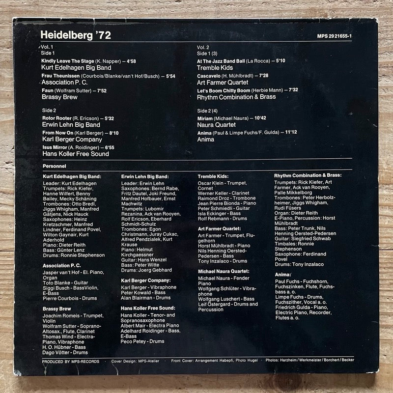 V.A. / HEIDELBERGER JAZZ TAGE 72 (2LP) - German MPS Original