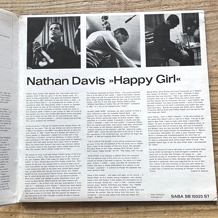NATHAN DAVIS / HAPPY GIRL - German Saba original