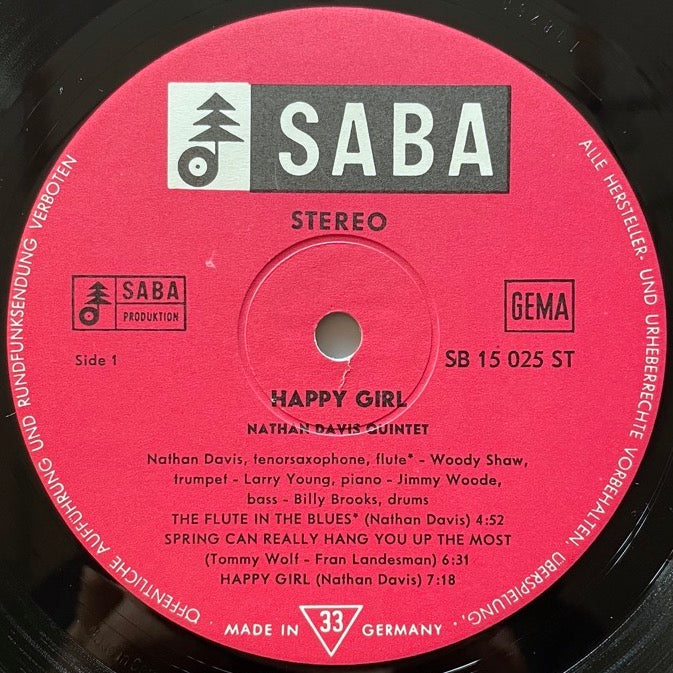 NATHAN DAVIS / HAPPY GIRL - German Saba original