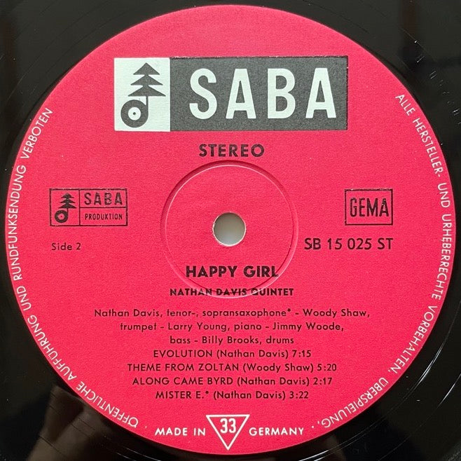 NATHAN DAVIS / HAPPY GIRL - German Saba original