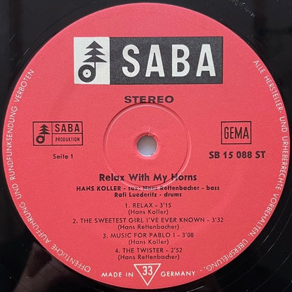 HANS KOLLER / RELAX WITH MY HORNS - German Saba original