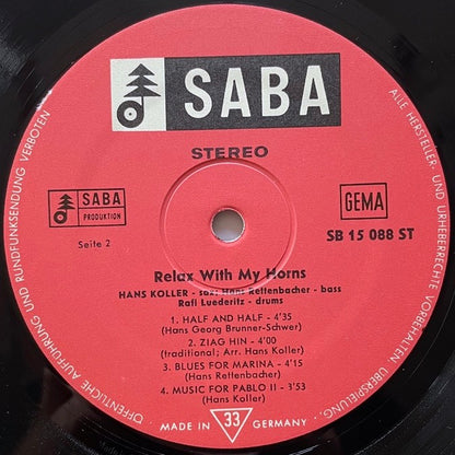 HANS KOLLER / RELAX WITH MY HORNS - German Saba original