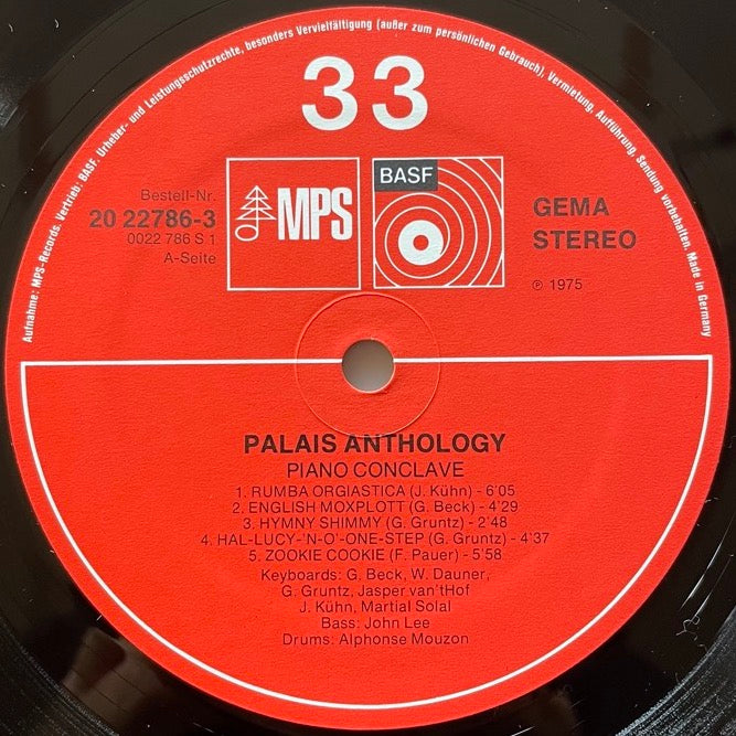 PIANO CONCLAVE / PALAIS ANTHOLOGY - German MPS/BASF Original