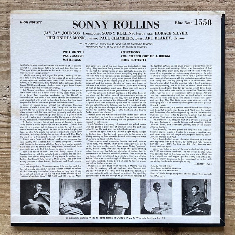 SONNY ROLLINS / VOL.2 - US Blue Note NY/Liberty MONO