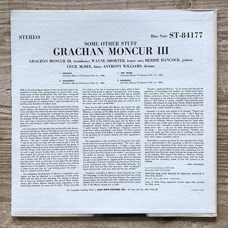 GRACHAN MONCUR III / SOME OTHER STUFF - US Blue Note NY no EAR