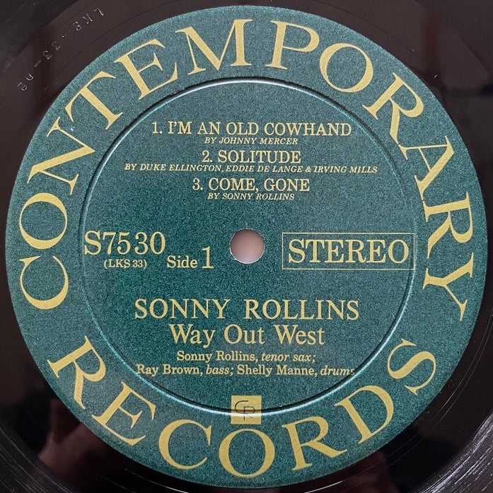 SONNY ROLLINS / WAY OUT WEST - US Contemporary DG stereo