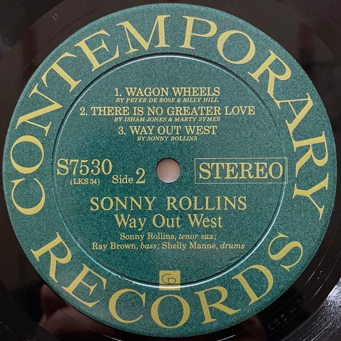 SONNY ROLLINS / WAY OUT WEST - US Contemporary DG stereo