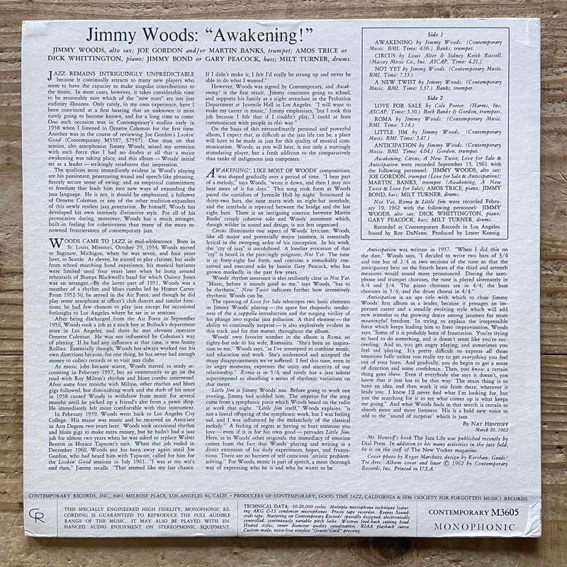 JIMMY WOODS / AWAKENING! - US Contemporary original