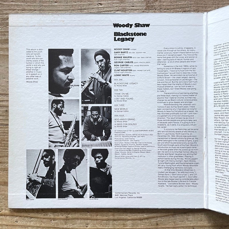 WOODY SHAW / BLACKSTONE LEGACY (2LP) on Contemporary - Japan King