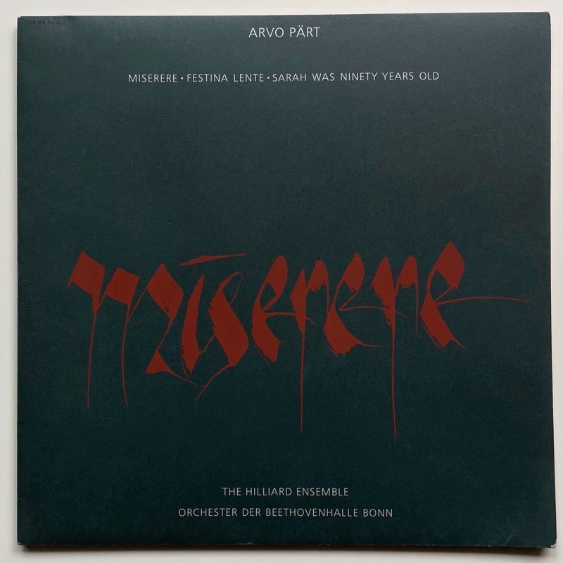 ARVO PART / MISERERE - German ECM Original