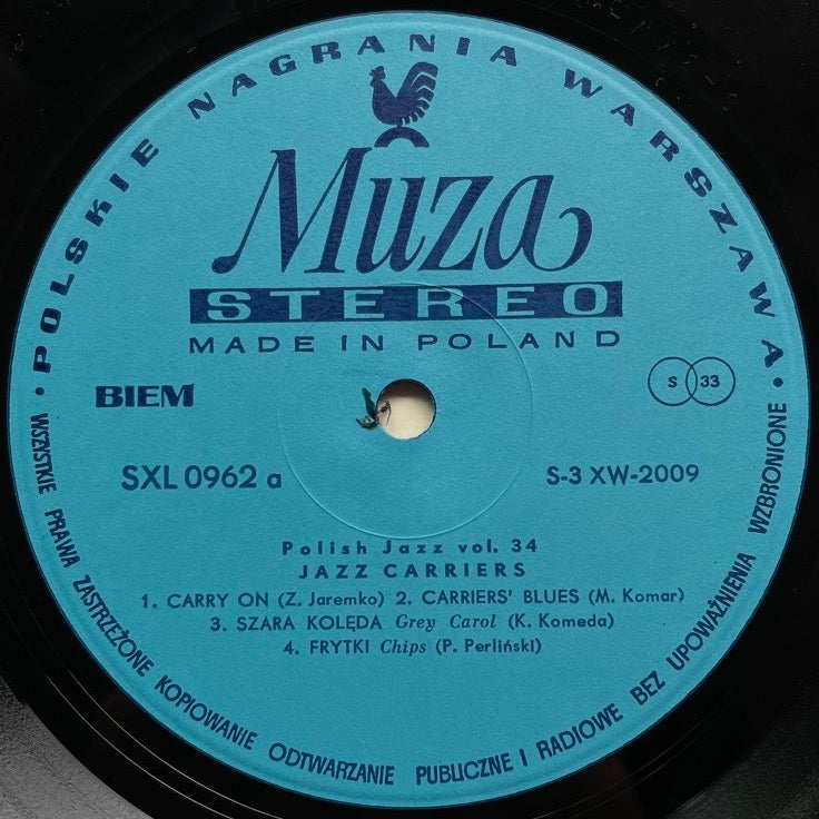 JAZZ CARRIERS / CARRY ON! - Polish Muza Original