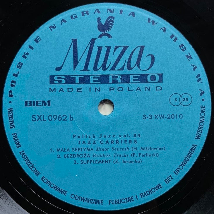 JAZZ CARRIERS / CARRY ON! - Polish Muza Original