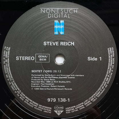 STEVE REICH / SEXTET - SIX MARIMBAS - German Nonesuch original