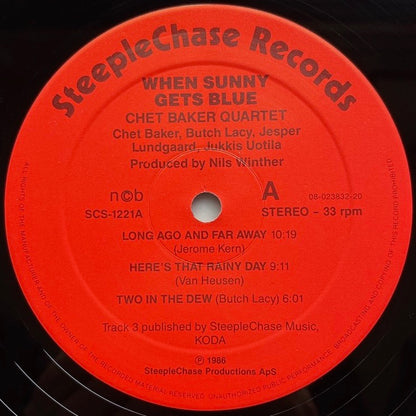 CHET BAKER QUARTET / WHEN SUNNY GETS BLUE on Danish SteepleChase Original