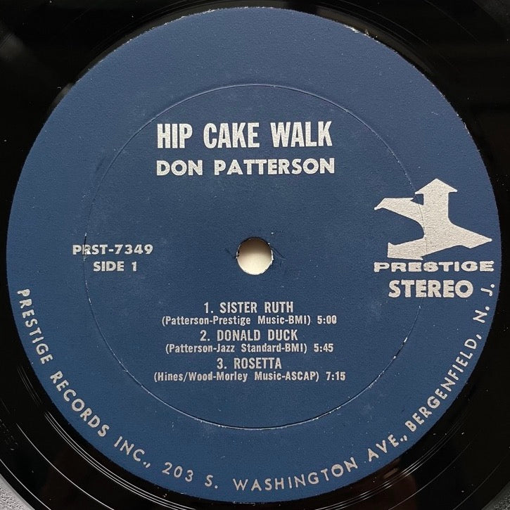 DON PATTERSON with BOOKER ERVIN / HIP CAKE WALK - US Prestige Original VAN GELDER