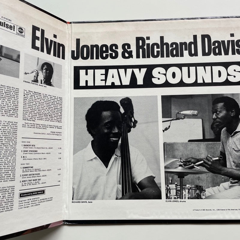 ELVIN JONES AND RICHARD DAVIS / HEAVY SOUNDS - US Impulse green lbl