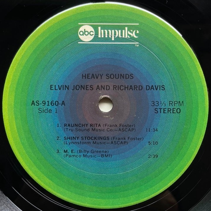 ELVIN JONES AND RICHARD DAVIS / HEAVY SOUNDS - US Impulse green lbl