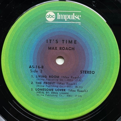 MAX ROACH / IT'S TIME - US Impulse green lbl