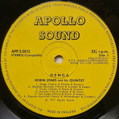 ROBIN JONES AND HIS QUINTET / DENGA on UK Apollo Sound