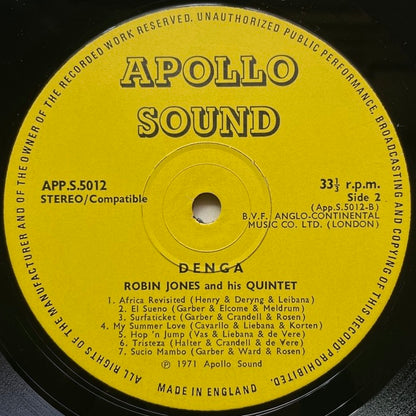 ROBIN JONES AND HIS QUINTET / DENGA on UK Apollo Sound