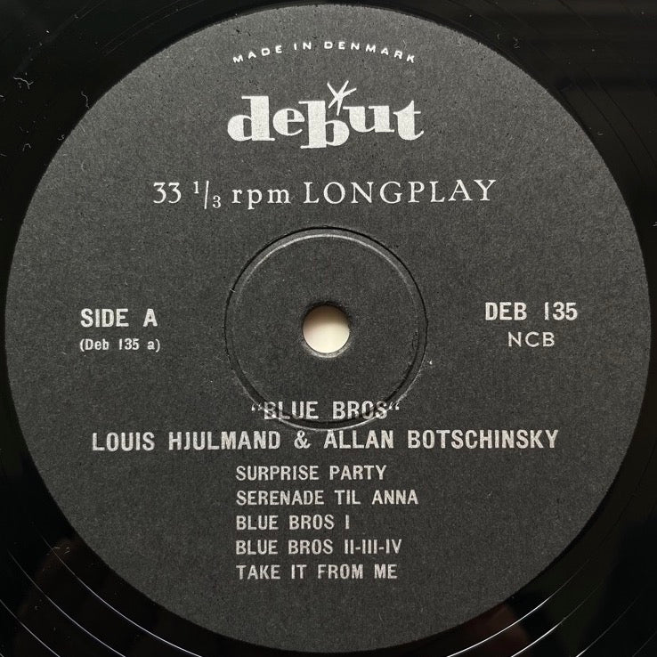 LOUIS HJULMAND & ALLAN BOTSCHINSKY / BLUE BROS - Danish Debut original