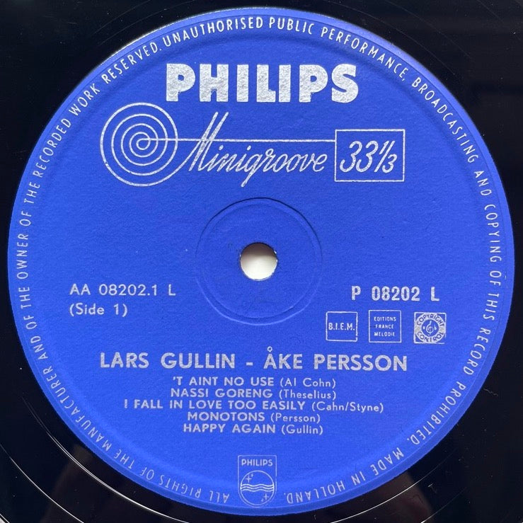 LARS GULLIN - AKE PERSSON - Swedish Philips original