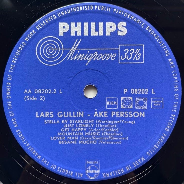 LARS GULLIN - AKE PERSSON - Swedish Philips original