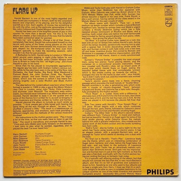 HARRY BECKETT / FLARE UP - UK Philips original