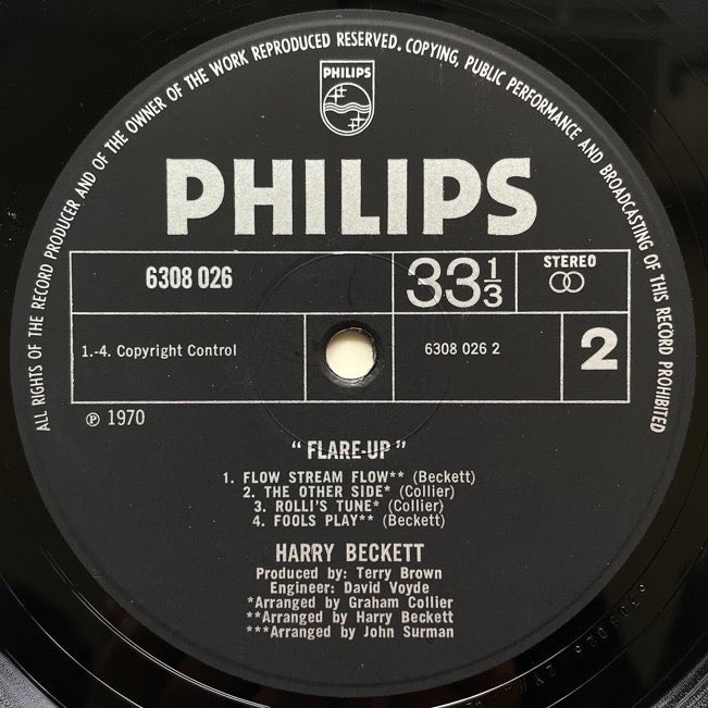 HARRY BECKETT / FLARE UP - UK Philips original