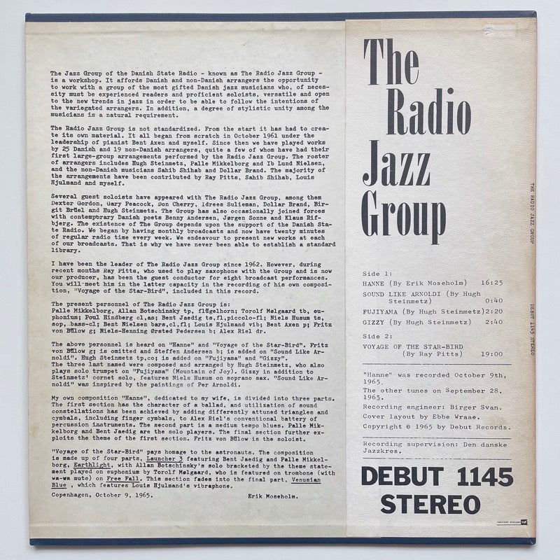 THE RADIO JAZZ GROUP on Danish Debut