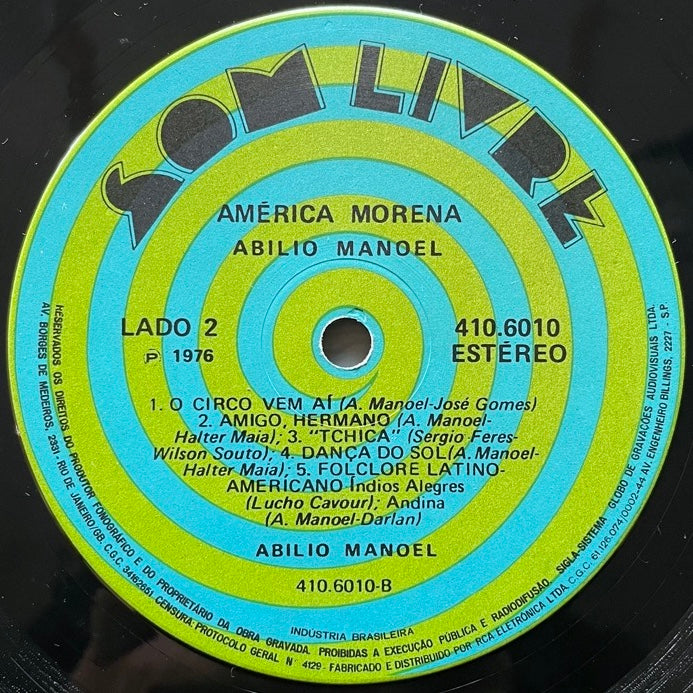 ABILIO MANOEL / AMERICA MORENA on Som Livre Brazilian Original