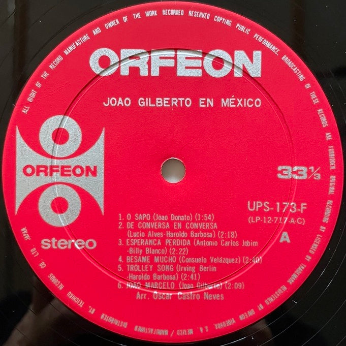 JOAO GILBERTO / EN MEXICO - Japan Orfeon